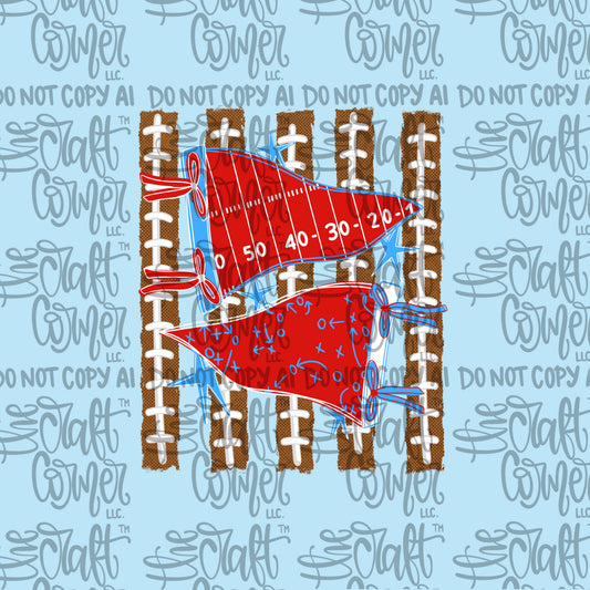 Red White and Columbia Blue Pennant