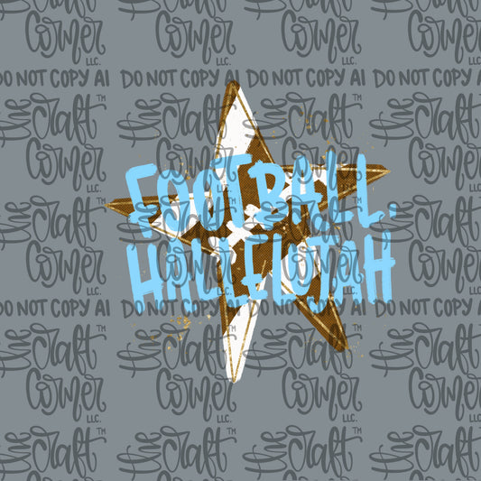 Football Hallelujah Columbia Blue