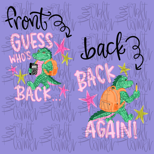 Guess Who's Back, Back Again Girl Gator PNG