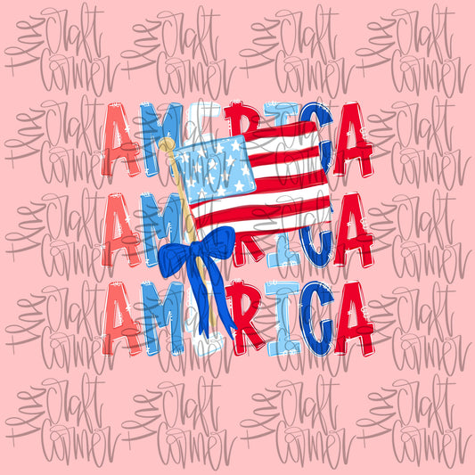America Stacked with Flag