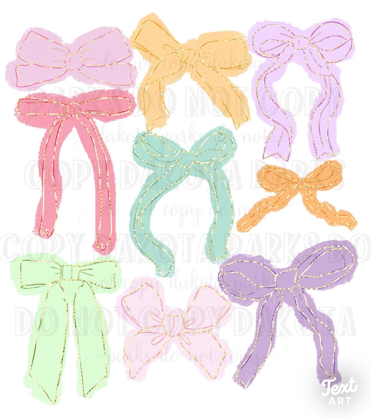 coquette png watercolor png trendy png bows png millennial png