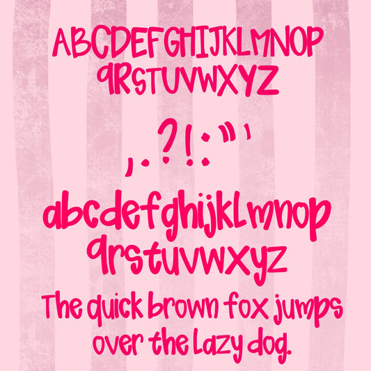 Ella Handwritten Font, procreate font, handwriting font, quirky font, curvy font, silhouette font, hand lettering, trendy font, alpha, A-Z