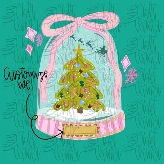 Snow Globe PNG, Merry Christmas PNG, Santa PNG, Customizable Png, Holiday Png, Preppy Png, Whimsical Png, Winter Wonderland Png, Trendy Png