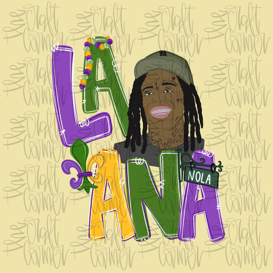 Laweezyana PNG, Mardi Gras PNG, Louisiana PNG, Nola Png, Carnival Png, Faux Glitter Png, Hand Lettered Png, Hip Hop Png, Trendy Png
