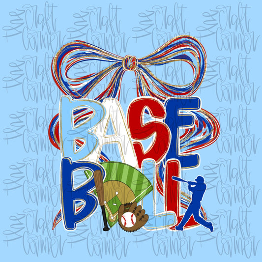 Baseball Coquette PNG, Ball PNG, Home Run Png, Swing Batter Batter Png, Sports Png, Watercolor Png, Preppy Png, Trendy Png, Bow Png