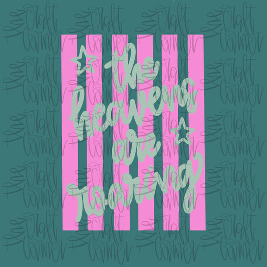 The Heavens Are Roaring PNG, Faith PNG, Religious PNG, Spring Png, Whimsy Png, Girly Png, Dainty Png, Stripes Png, Love Like Jesus Png