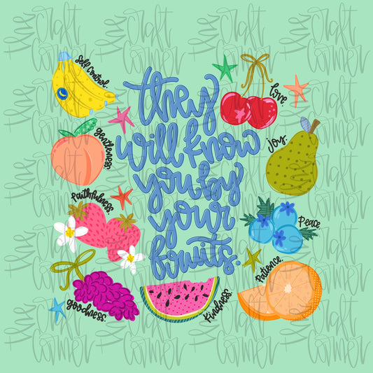 They Will Know You By Your Fruits PNG, Biblical PNG, Gods Promises PNG, Religious Png, Jesus Png, Bible Story Png, Doodle Png, Spring Png