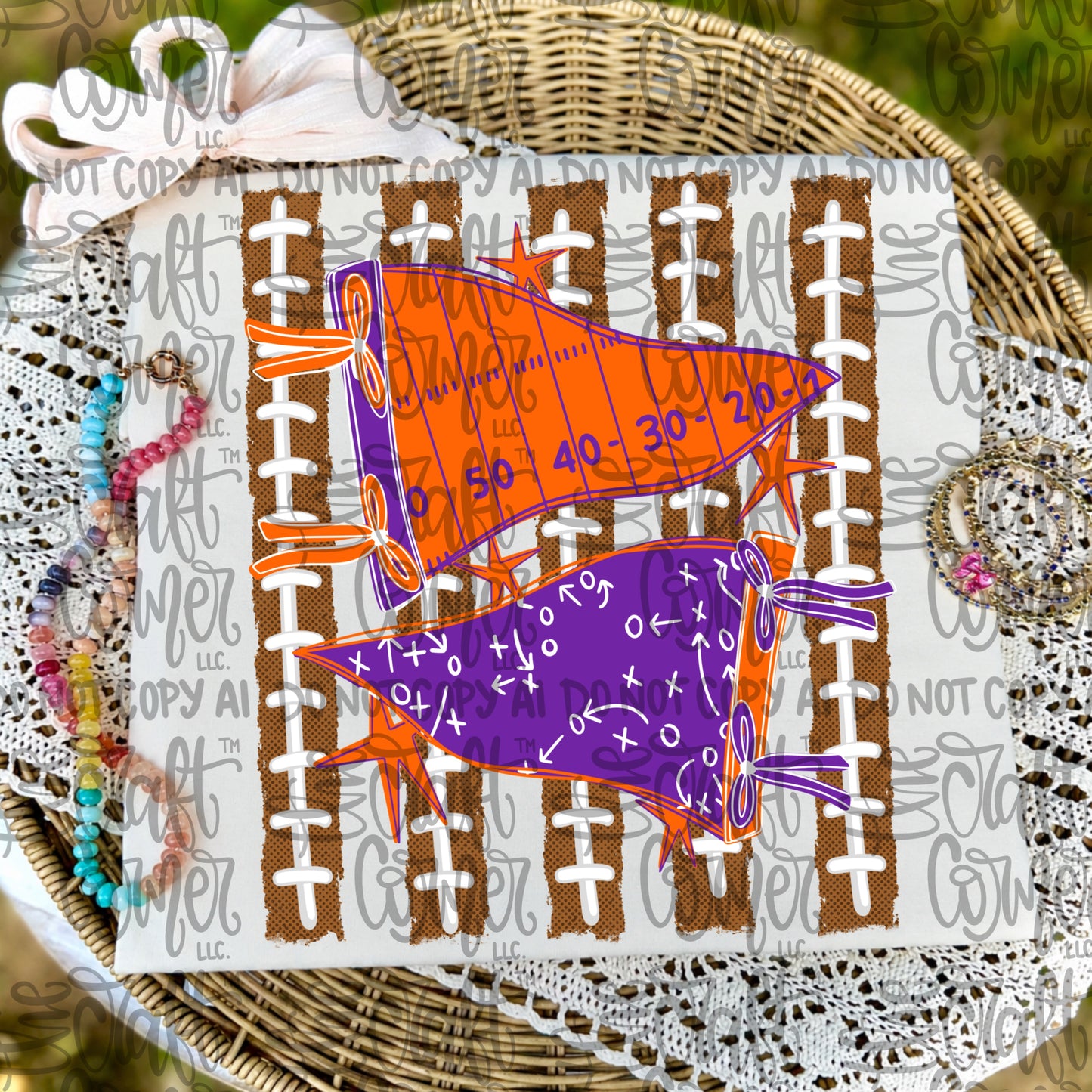 Purple and Orange Pennant