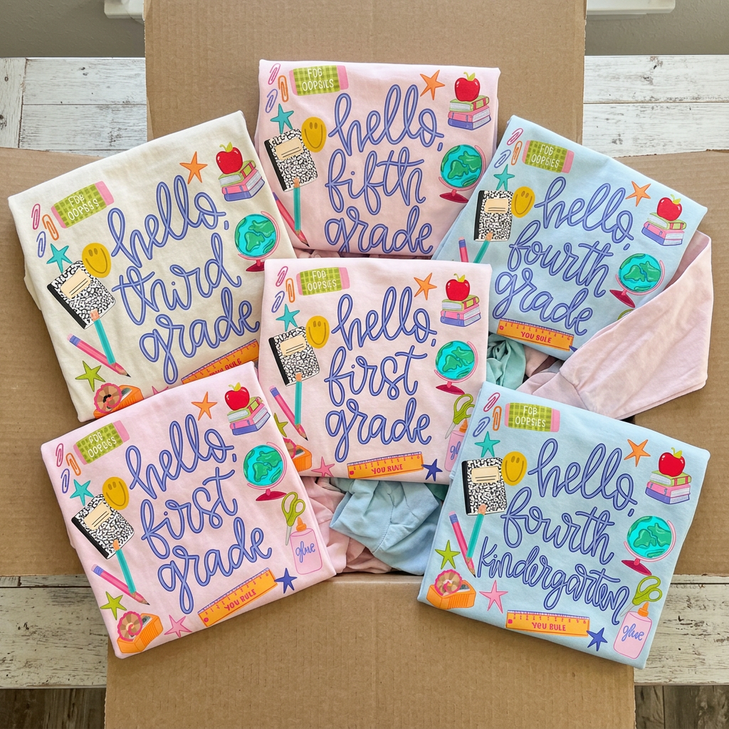 Hello Grade PNG Bundle, First Day Of School PNG, Teacher PNG, Girly Png, Preppy School Png, All Grades