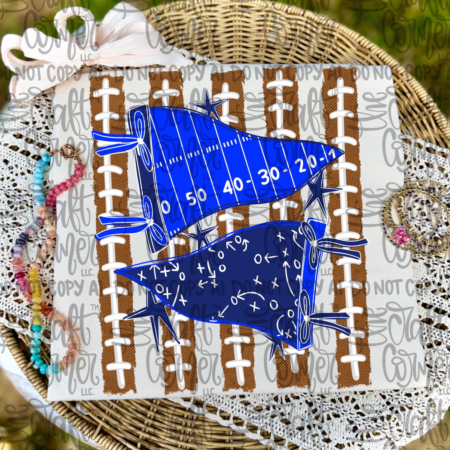Navy and Royal Pennant