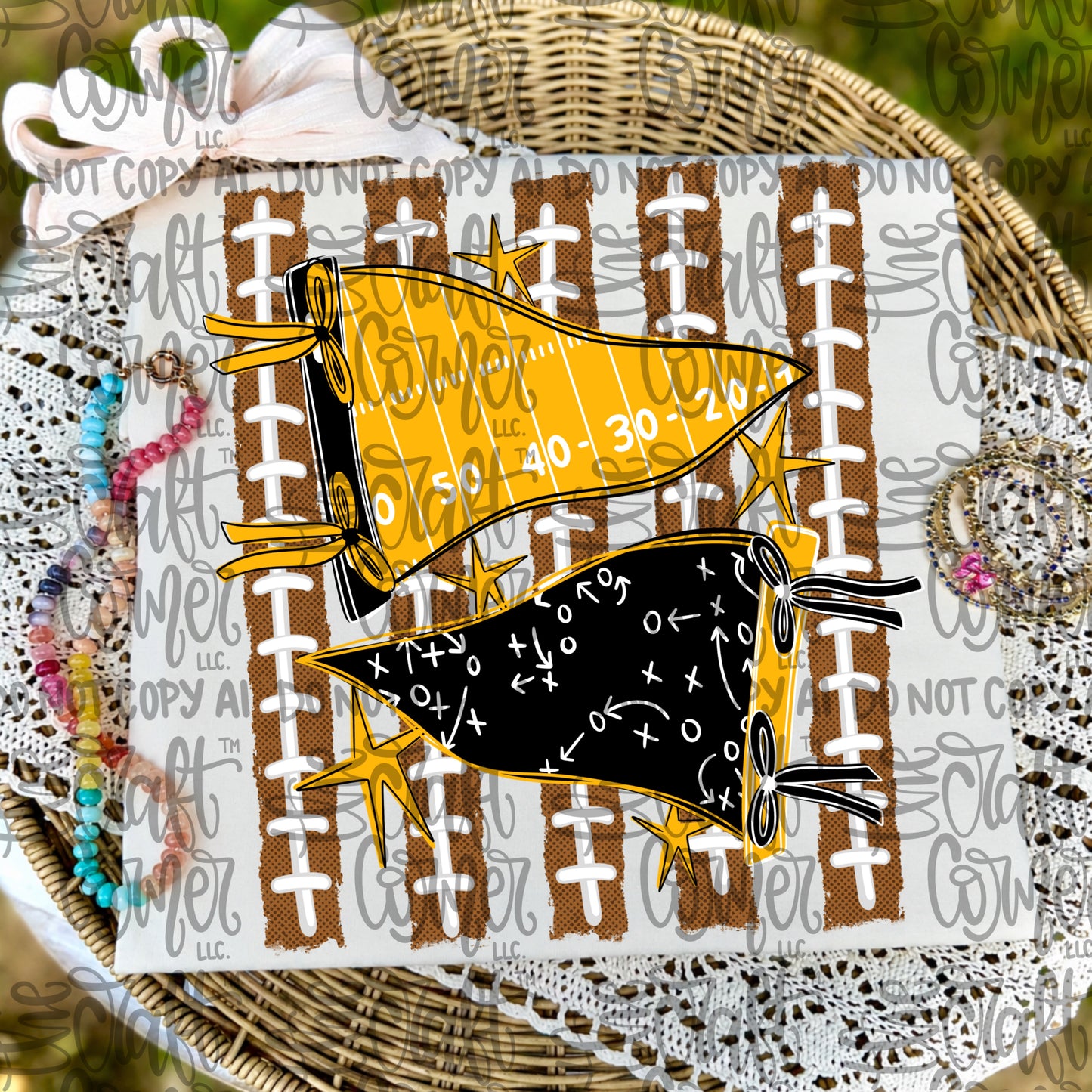 Black and Gold Pennant