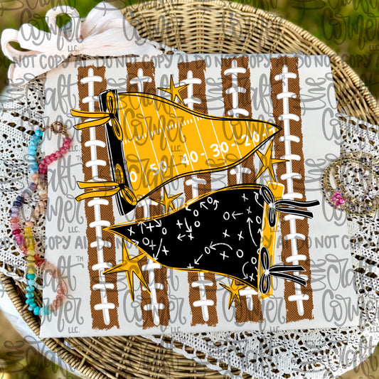 Black and Gold Pennant