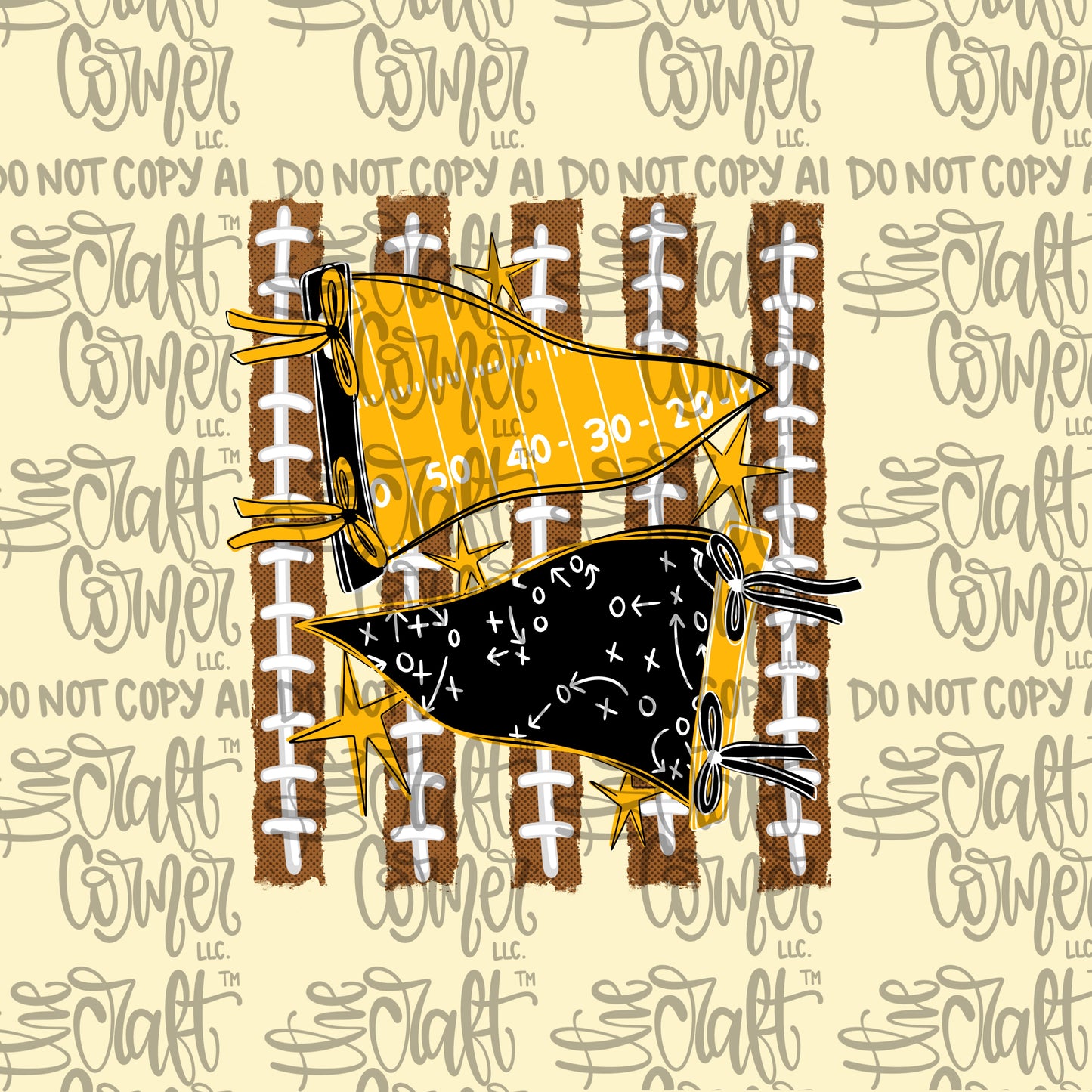Black and Gold Pennant