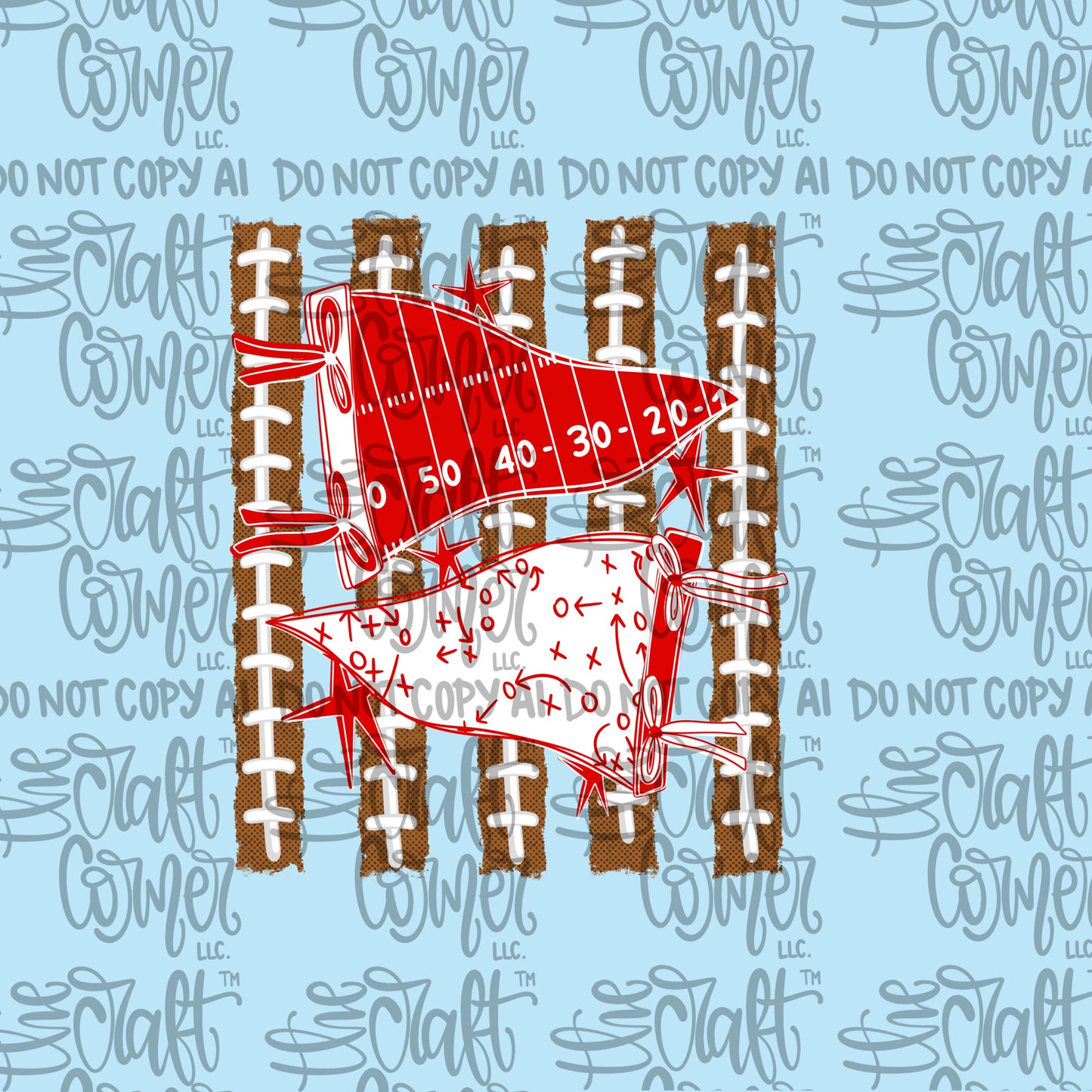 Red and White Pennant