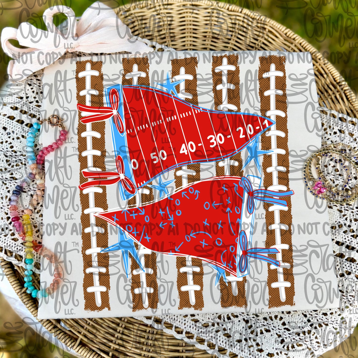 Red White and Columbia Blue Pennant