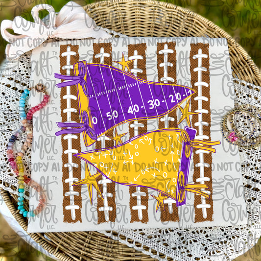 Purple and Gold Pennant