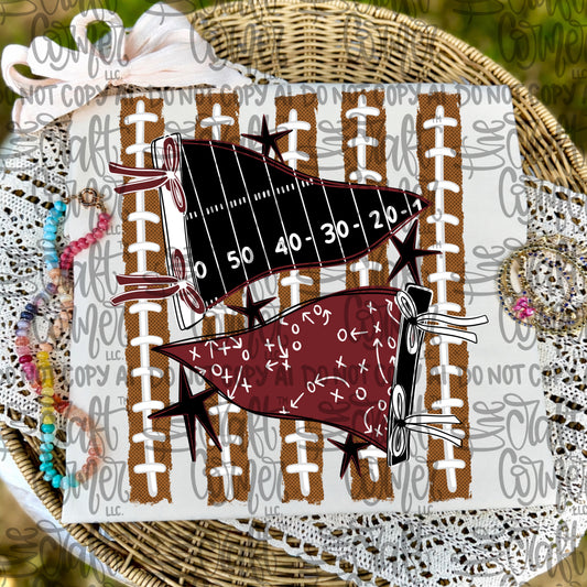 Maroon and Black Pennant