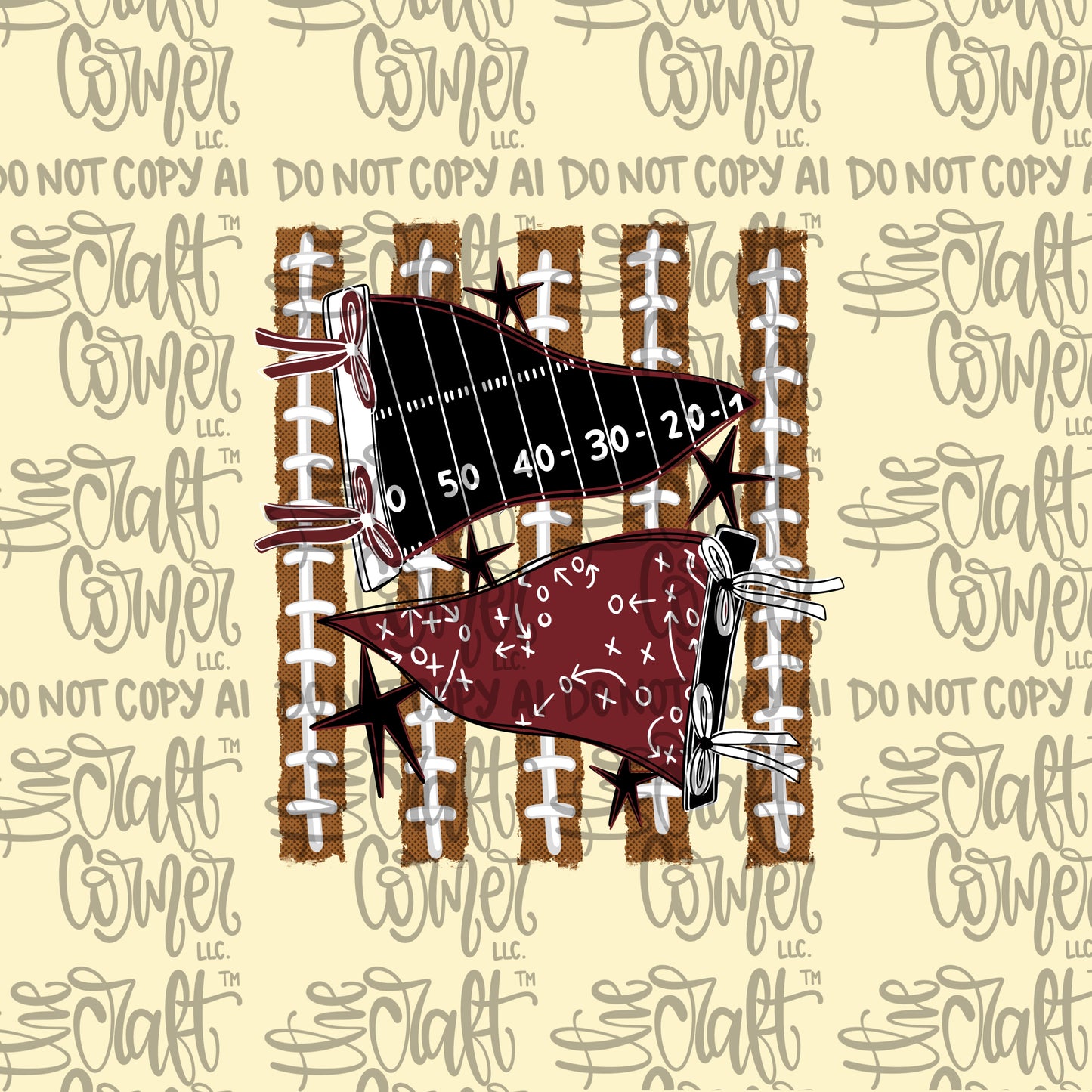 Maroon and Black Pennant