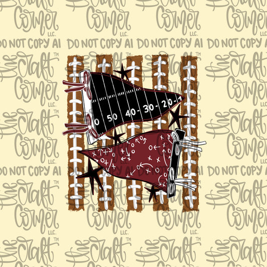 Maroon and Black Pennant