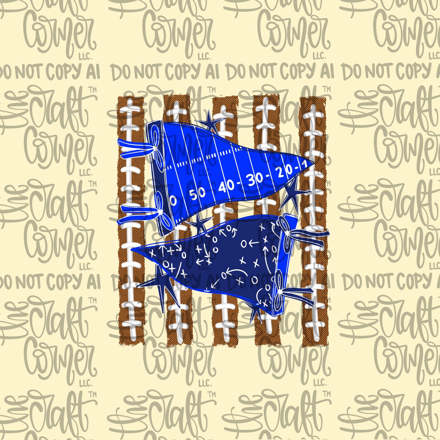 Navy and Royal Pennant