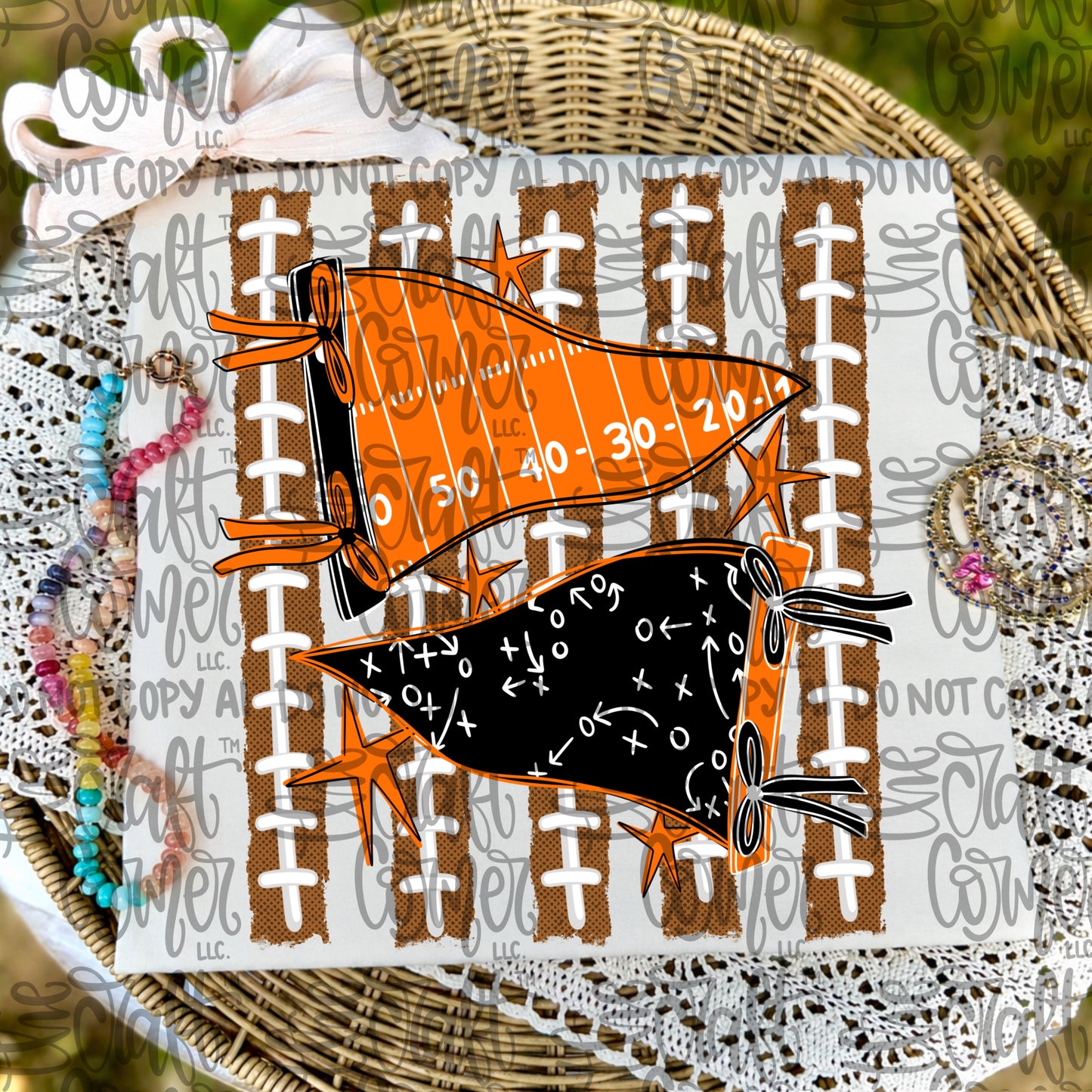 Orange and Black Pennant
