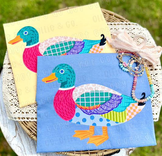 Mallard PNG, Lake Day PNG, Duck PNG, Lucky Duck Png, Graphic Tee Png, Girly Png, Boutique Png, Summer Png, Colorful Png, Viral Png