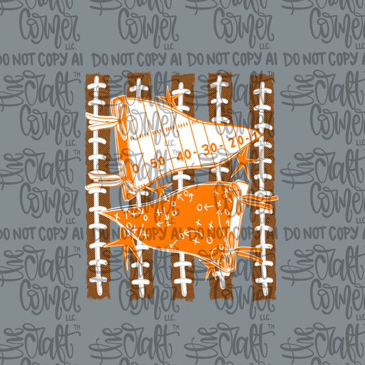 Orange and White Pennant
