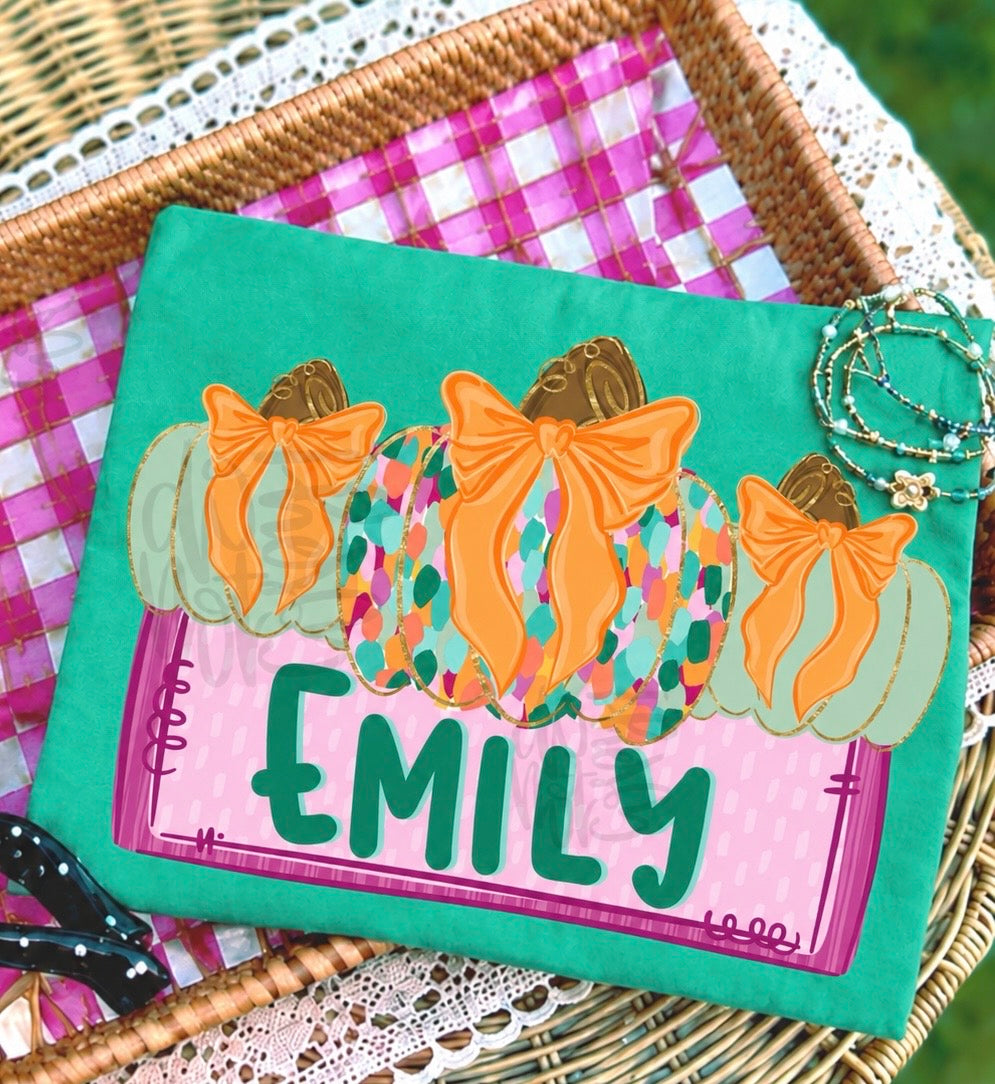 Pumpkin Name Plate