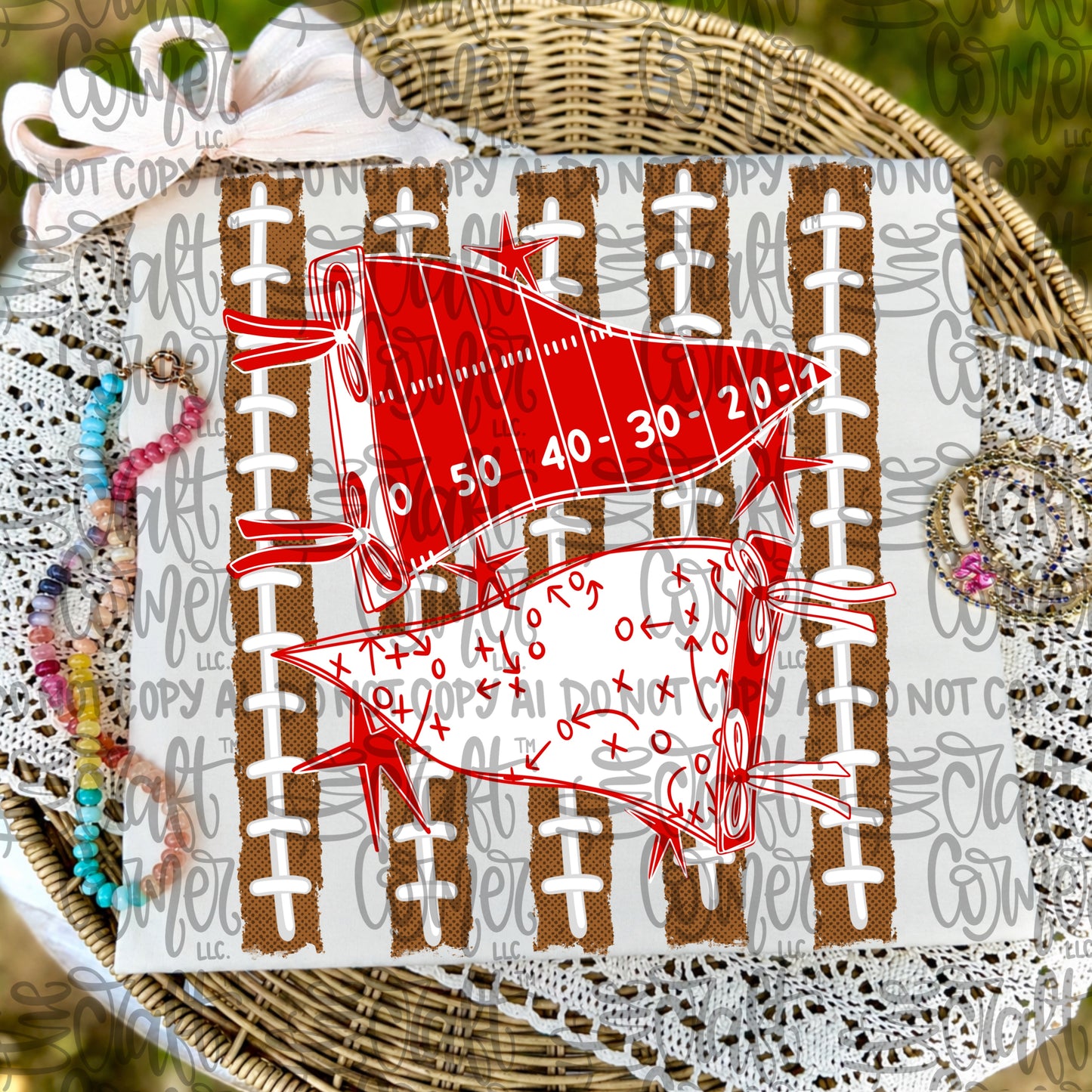 Red and White Pennant