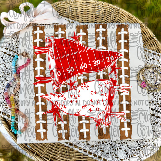 Red and White Pennant