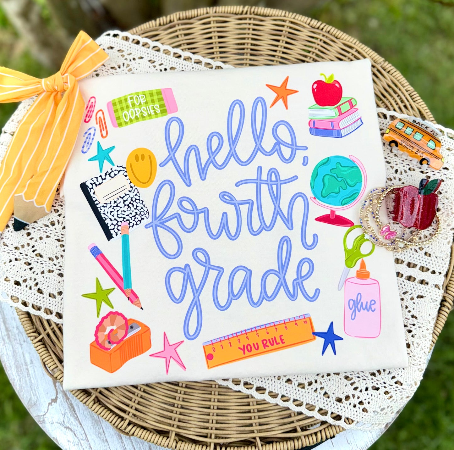 Hello Grade PNG Bundle, First Day Of School PNG, Teacher PNG, Girly Png, Preppy School Png, All Grades
