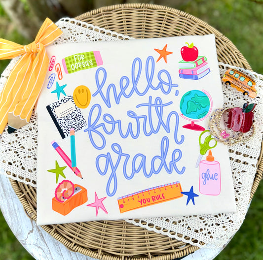 Hello Grade PNG Bundle, First Day Of School PNG, Teacher PNG, Girly Png, Preppy School Png, All Grades