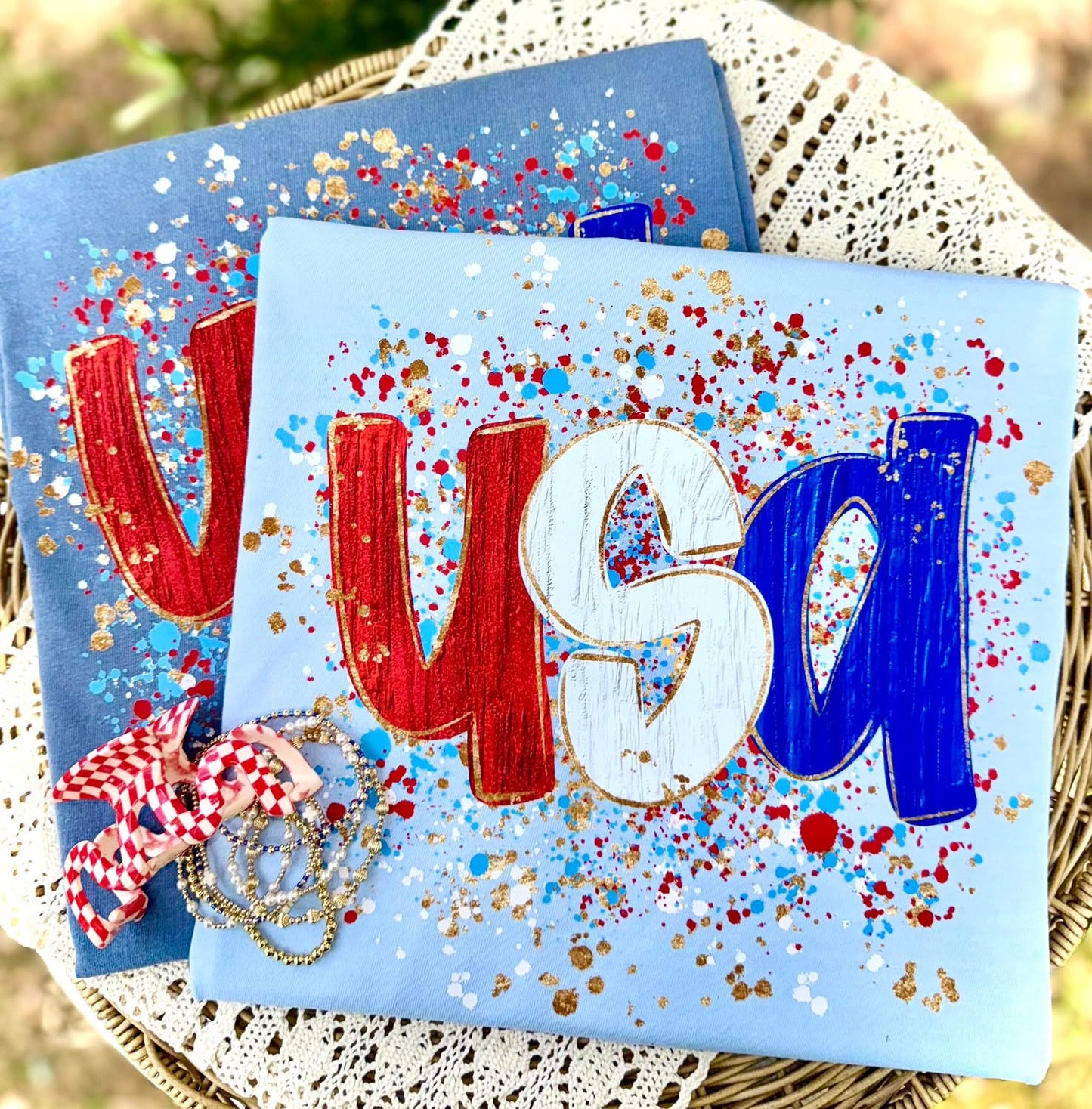 USA Splatter PNG, Faith PNG, Patriotic Png, American Png, Girly Png, Realistic Paint Png, Stripes Png, Memorial Day Png, July 4th Png