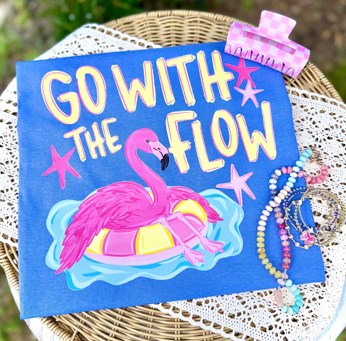 Go With The Flow Flamingo PNG