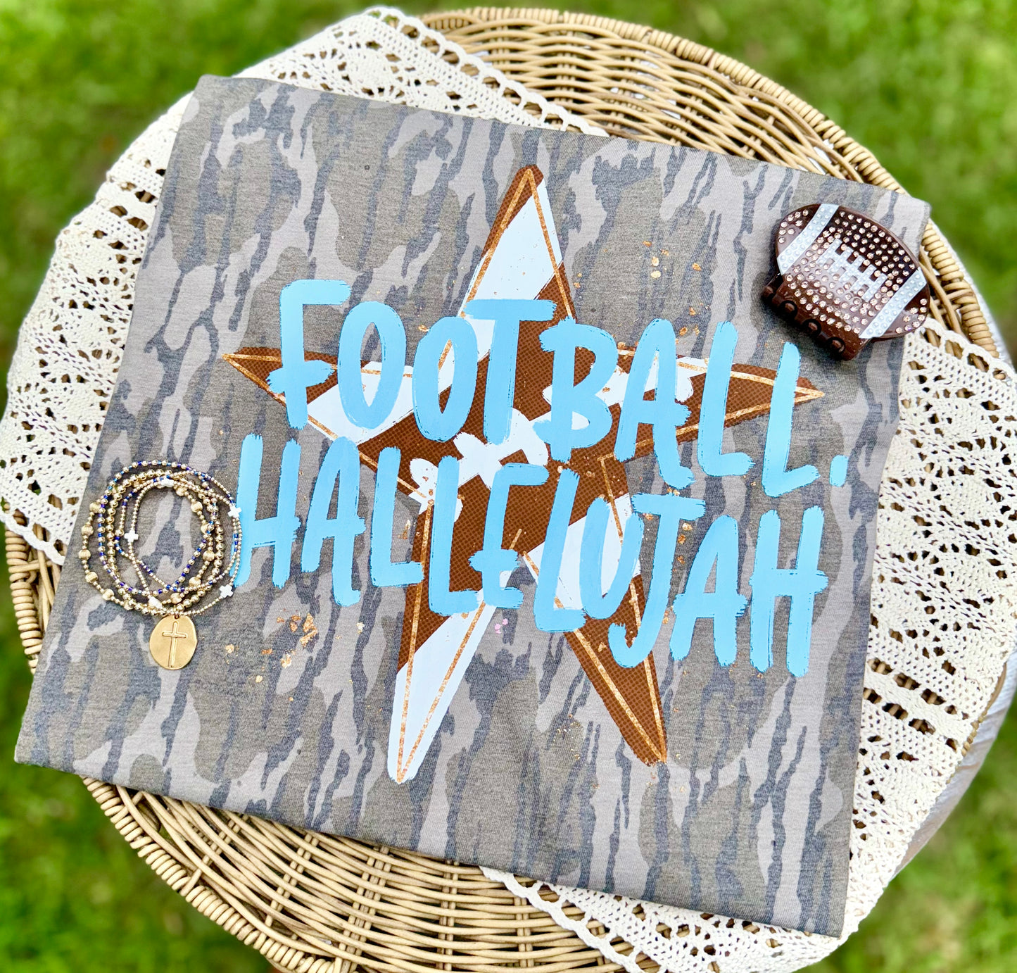 Football Hallelujah Columbia Blue