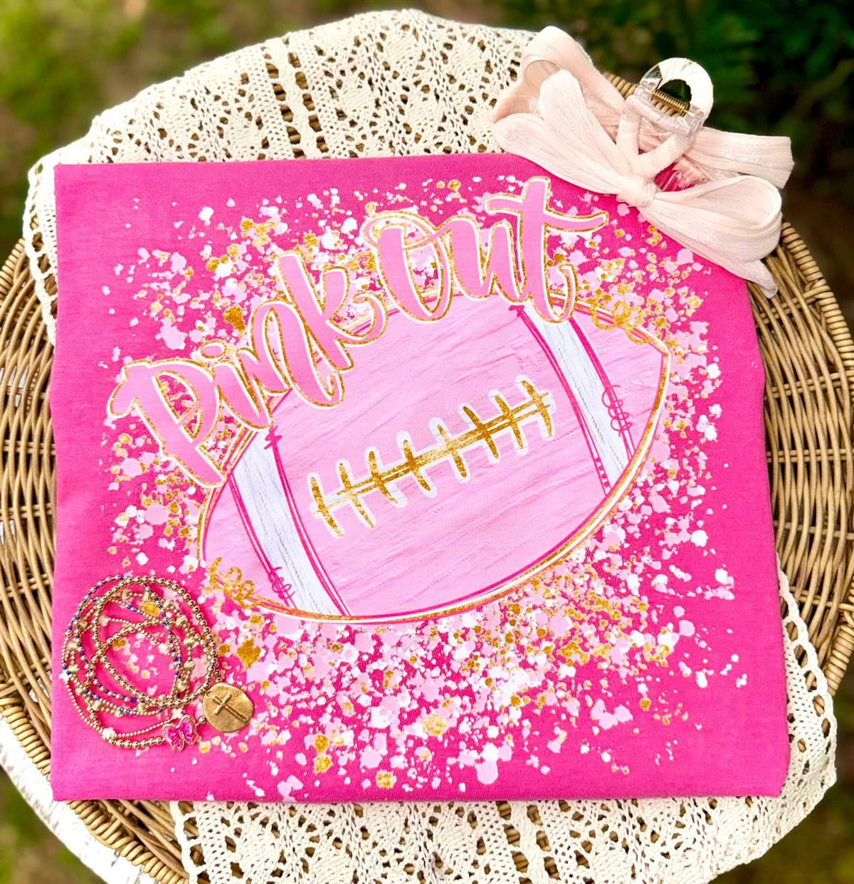 Pink Out Football Splatter
