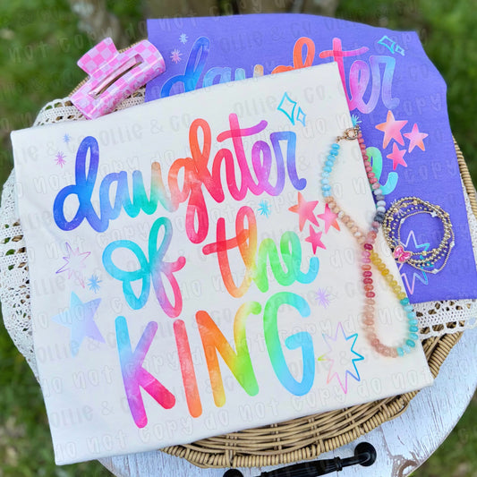 Daughter Of The King PNG, Religious PNG, Jesus PNG, Colorful Png, Preppy Art Png, Trendy Png, Graphic Tee Png, Jesus is King Png
