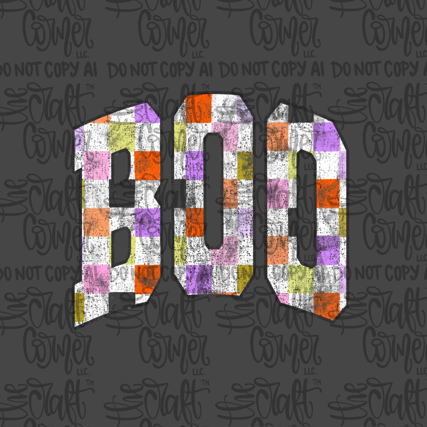 Boo Checker Distressed