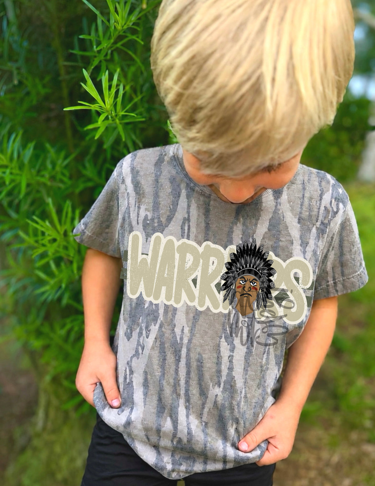 Camo Mascot - Warriors
