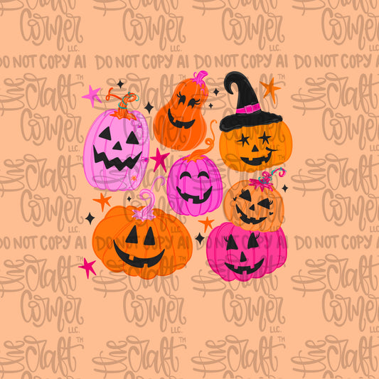 Orange & Pink Pumpkins