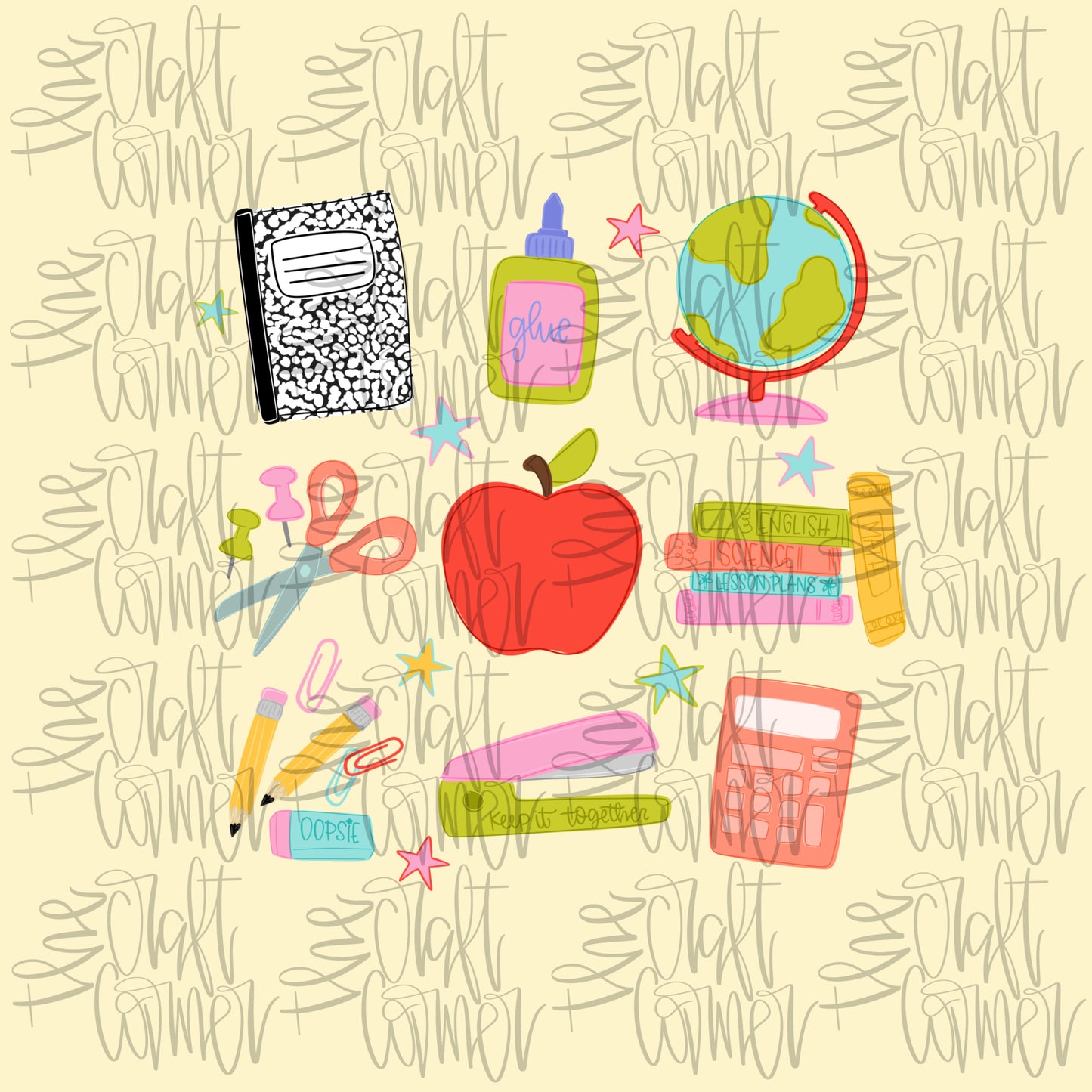 Teacher Composition Doodle PNG