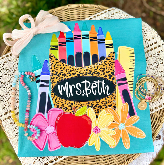 Leopard Crayon Pack Nameplate PNG