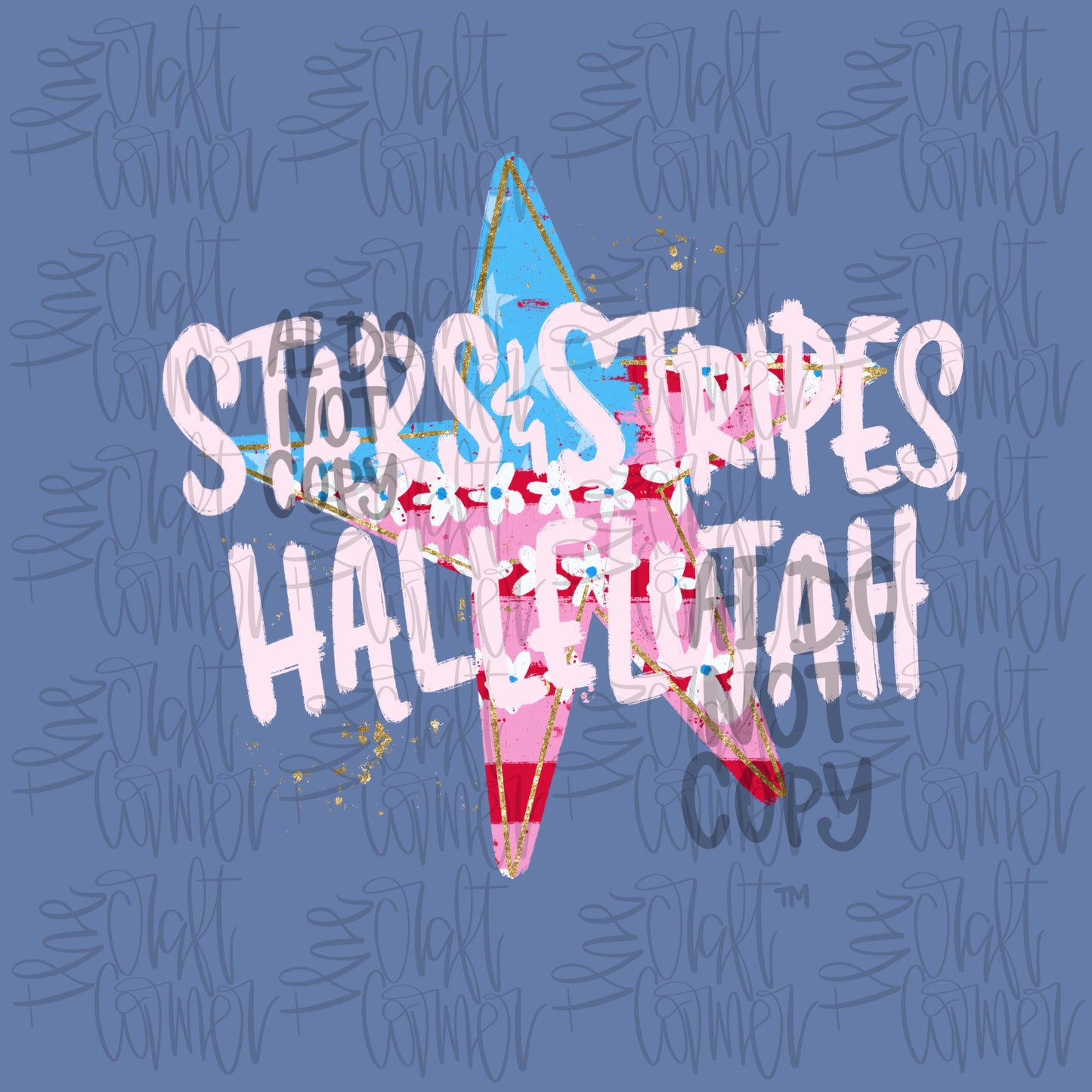Stars & Stripes Hallelujah PNG