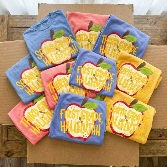 Grade Hallelujah PNG Bundle, First Day Of School PNG, Teacher PNG, Girly Png, Preppy School Png, All Grades