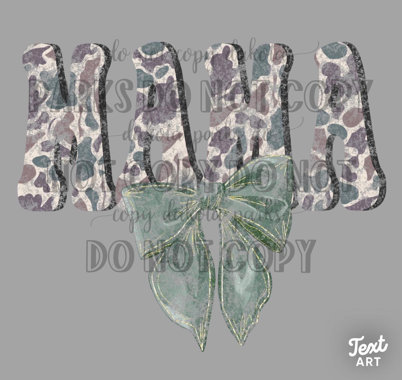 Mama, Camo, Camouflage, Coquette, Bows, PNG, Digital Download, Sublimation, DTG