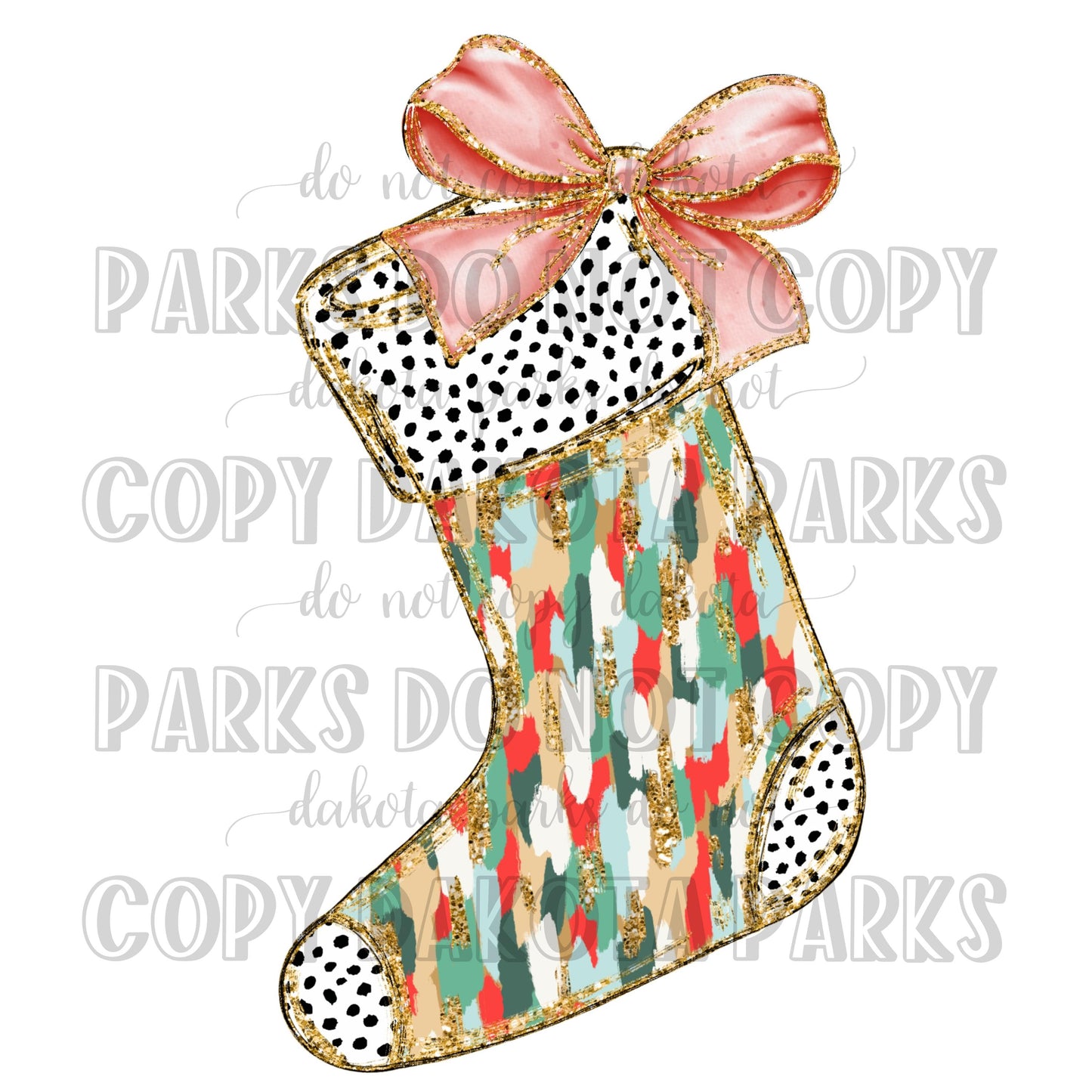 Christmas Coquette gold glitter Christmas stocking trendy png dtf png sublimation png dtf bow acrylic brushstroke png stocking png