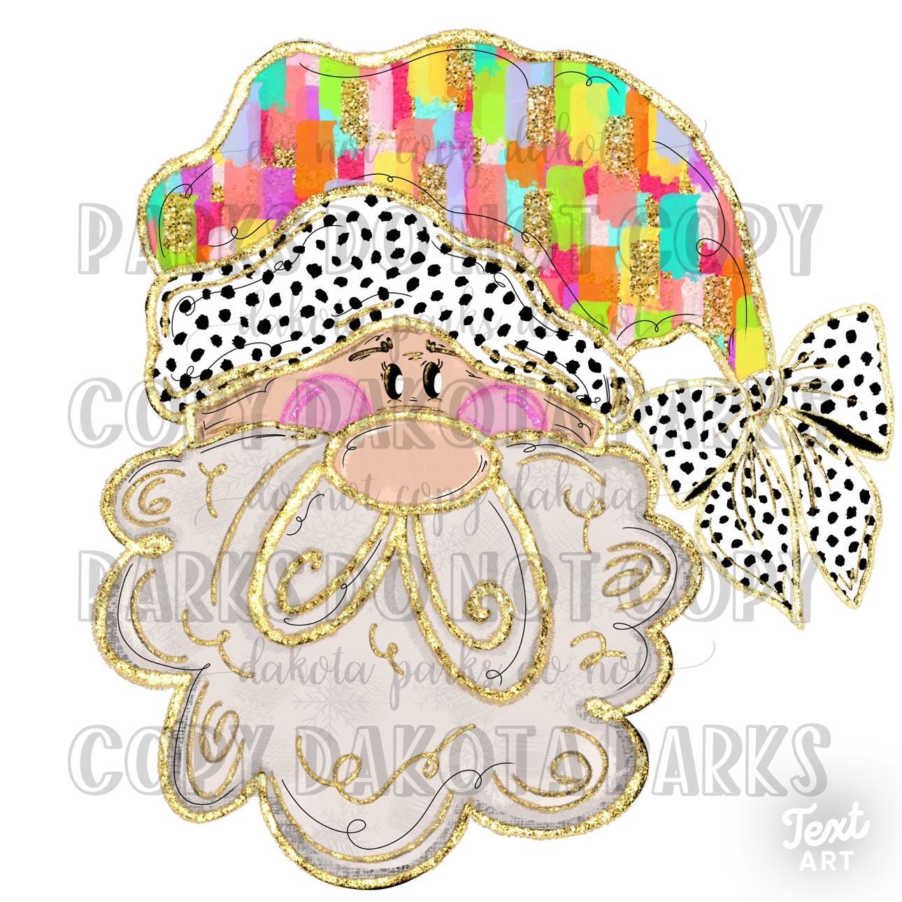 Christmas png, coquette, png, digital, gold glitter, faux gold, preppy, Santa, brushstroke, millennial, trendy, girly, holiday