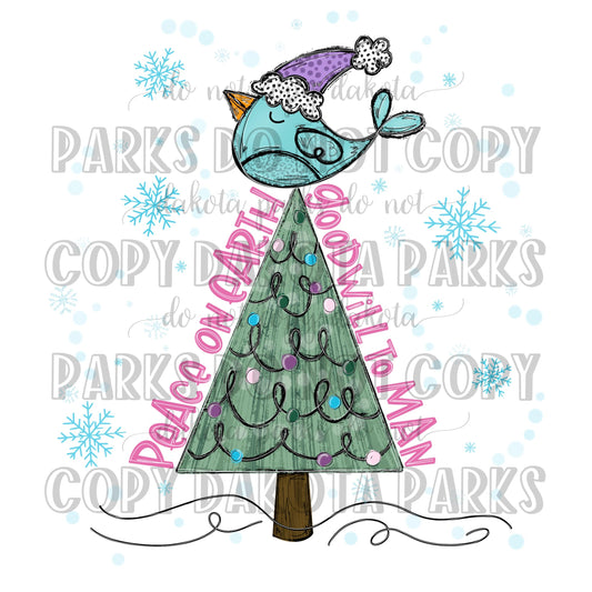 Christmas png, Peace On Earth png, Winter png, Sublimation, DTF, digital design, Holiday png