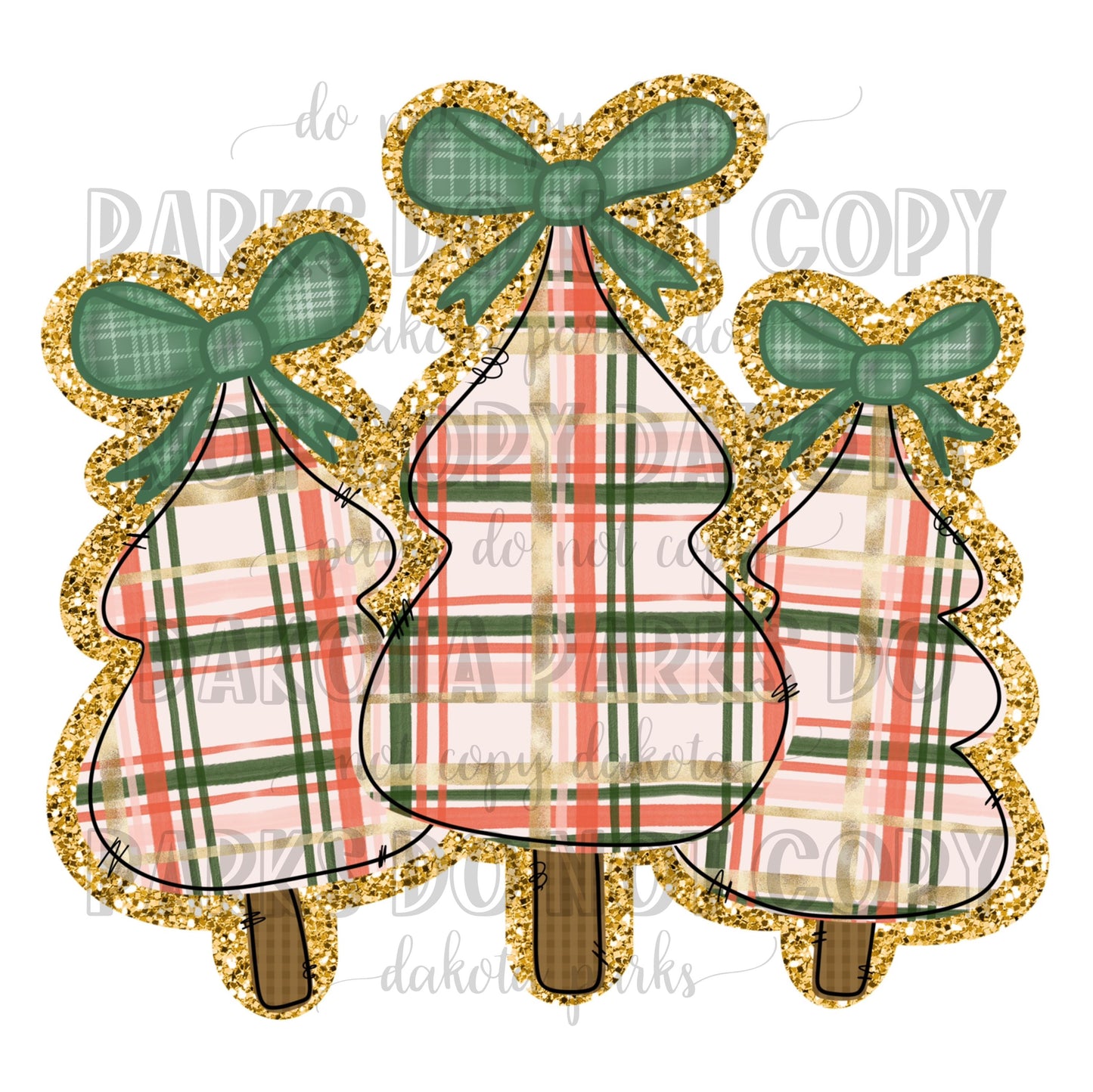 Christmas PNG, Christmas Trees, Digital, DTF, Sublimation, Faux Glitter, Girly png, Trendy png, Holiday Png, Brushstroke png, Watercolor Png