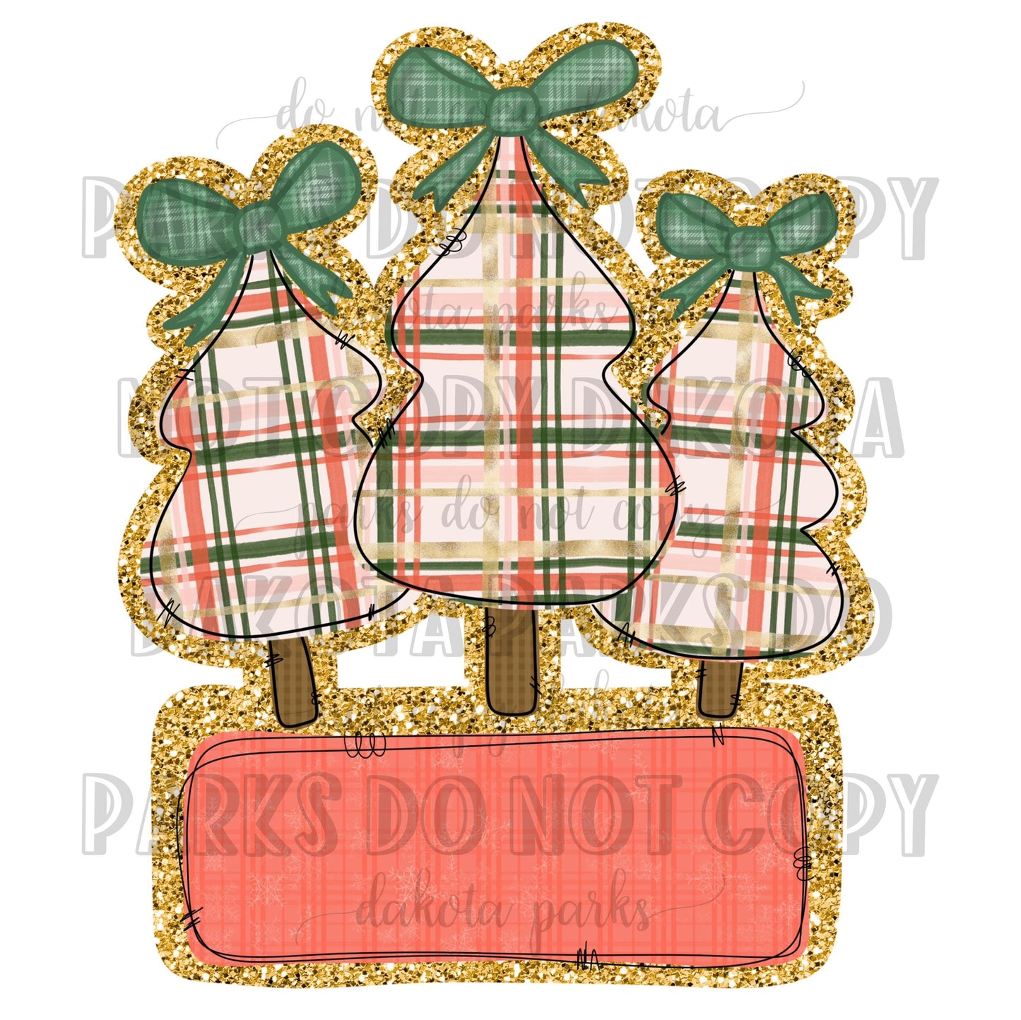 Christmas PNG, Christmas Trees PNG, Faux Glitter PNG, dtf, Sublimation, Holiday Digital Design, Trendy Png, Girly, Coquette, Name Plate
